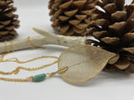 Load image into Gallery viewer, Real Leaf Necklace with Semi-Precious Stone (6 Options Available)
