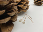 Load image into Gallery viewer, Freshwater Pearl Threaded Earrings (3 Colors Available)
