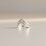 Load image into Gallery viewer, Silver ring with a textured design on a light gray background
