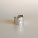 Load image into Gallery viewer, Stainless steel, adjustable wood texture, waterproof ring in silver
