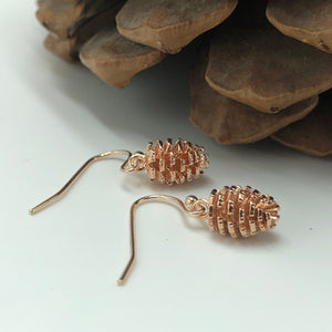 Short Dainty Pinecone Earrings - (3 Colors Available)