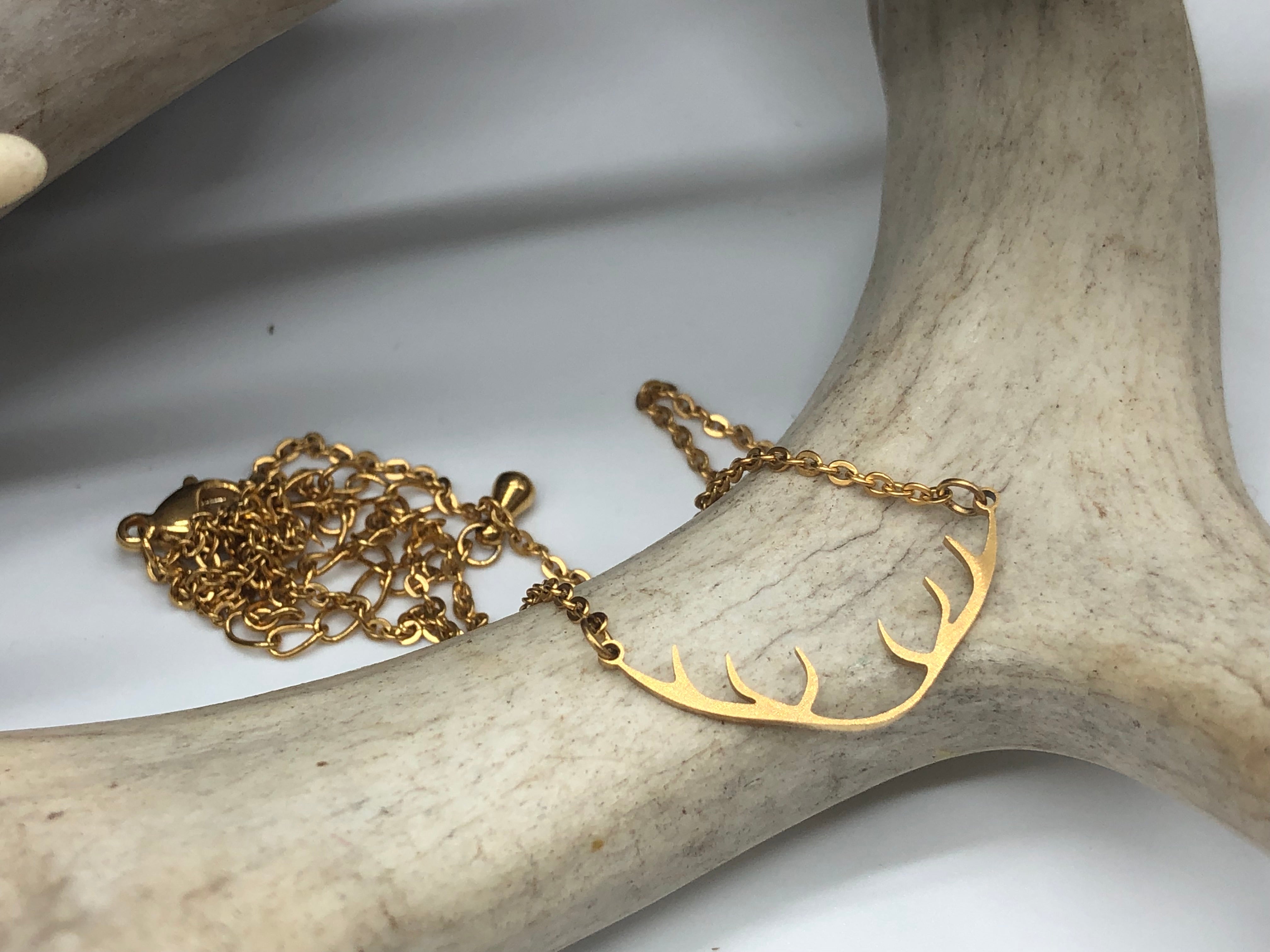 Deer Antler Necklace  (3 Colors Available)