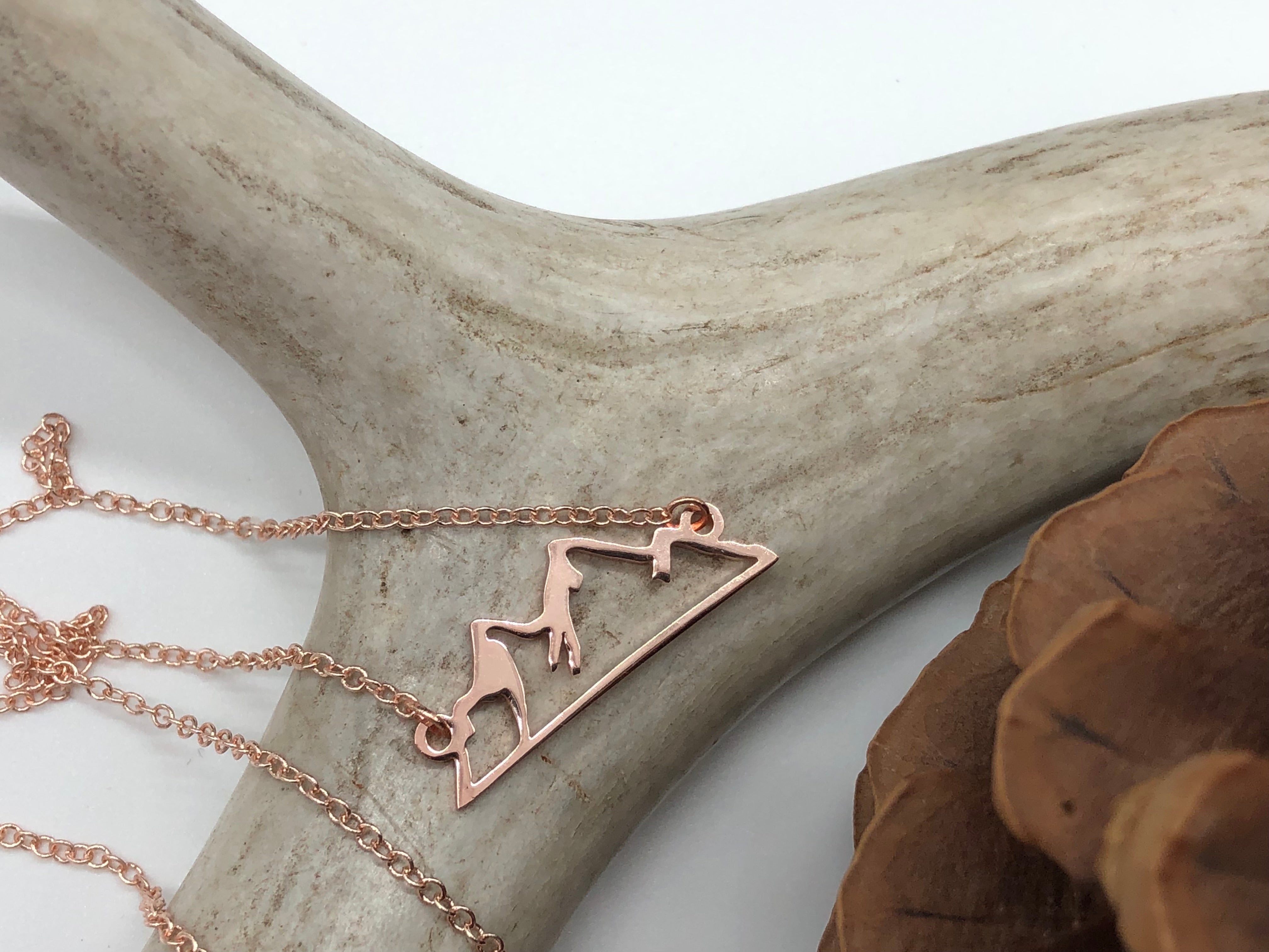 Silhouette Mountain Necklace - Rose Gold
