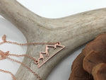 Load image into Gallery viewer, Silhouette Mountain Necklace - Rose Gold
