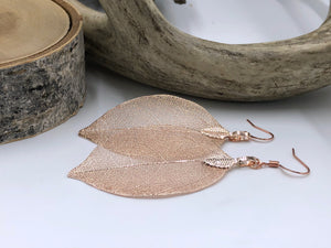Real Leaf Earrings (3 Colors Available)